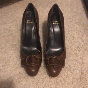 Stuart Weitzman Gorgeous Brown Leather Pumps